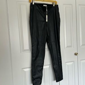 Faux leather leggings, size M